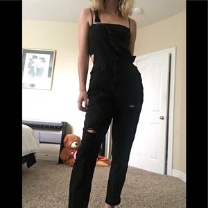 Black button up OVERALLS